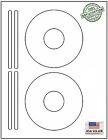 50 Cd/ Dvd Laser and Ink Jet Labels - Template 5931, 8931, 8692 -25 Sheets!