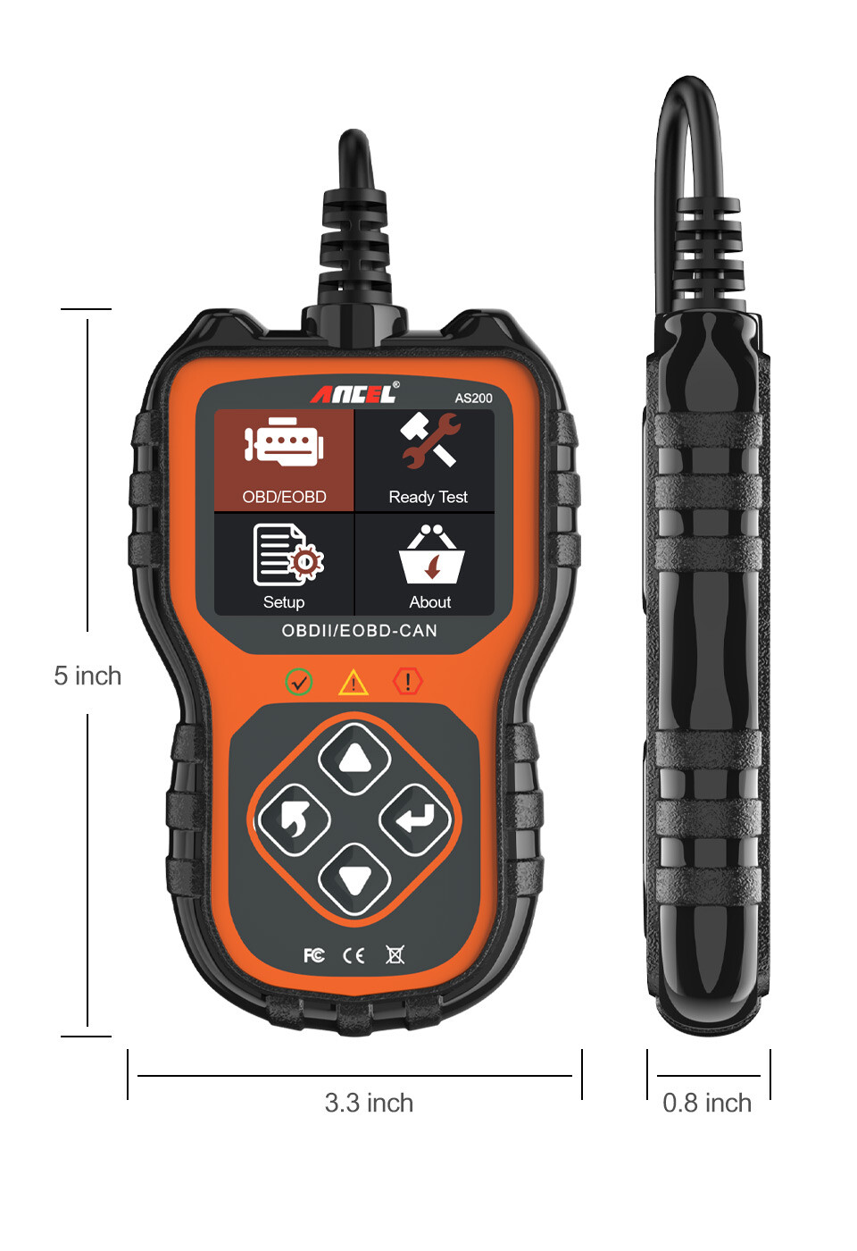 ANCEL AS200 OBD2 Scanner Code Reader Car Diagnostic Tool Check Engine Fault