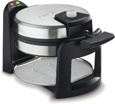 WAF-F30 Round Flip Belgian Waffle Maker, Blac...