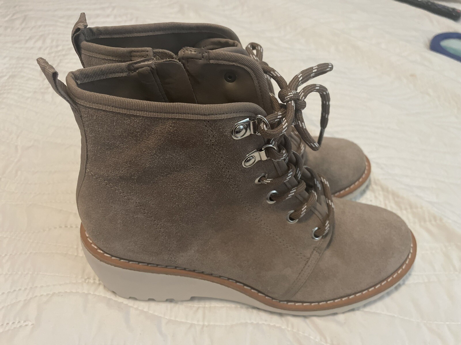 Copper Key Womens Tan Suede Bundleup Boot Size 7.5 Winter Ankle Booties