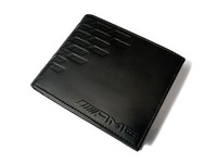 AMG GeldböRse / Portemonaie Schwarz 100% Rindleder, Rfid Schutz