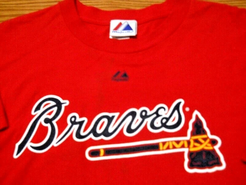 Lote de 2- Atlanta Braves MLB Majestic Jersey & Camiseta Heyward #22~Youth 14-16 L Foto 4 de 4