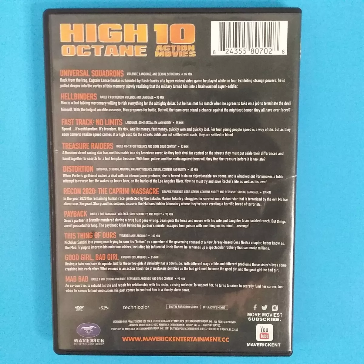 High Octane 10 Action Movies DVD 2013 Action Adventure eBay picture