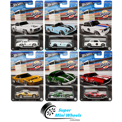 Hot Wheels 2024 Vintage Grand Prix A Case - Set of 6 Cars - HRT81