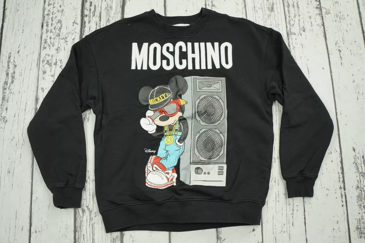 Moschino H&M HM MICKEY MOUSE Sweatshirt Men Size S Black