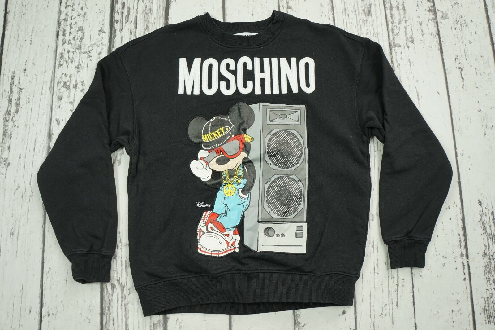 Moschino H&M HM MICKEY MOUSE Sweatshirt Men Size S Black | eBay