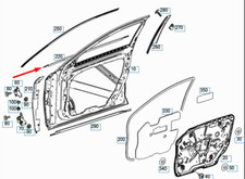 MERCEDES-BENZ S-KLASSE W222 Fensterleiste vorne rechts A2226900680 Neu