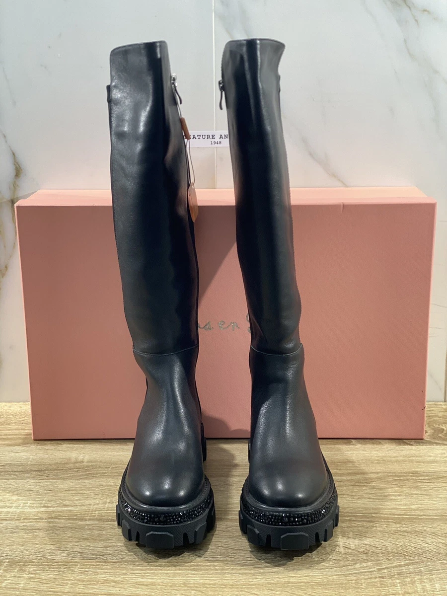 Alma en Pena Bottes Femme Combat Cuir Noir Casual Botte Femme 39