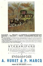62 BRIDGE-DE-BRIQUES HURET & MARCQ BACHES CANVAS HOSTYN ILLUSTRATOR ADVERTISE 1953