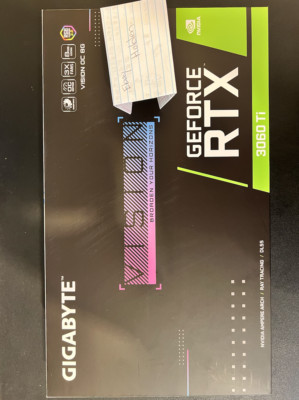 BNIB GIGABYTE NVIDIA GeForce RTX 3060 Ti GDDR6 Graphics Card (R2GVN306TVISION)