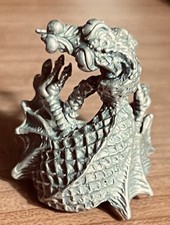 Vtg Sterling Silver Dragon Ring Detailed SCAR...