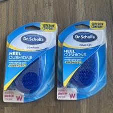 Dr. Scholl's Women's Gel HEEL Cushions Insoles Massaging Size 6-10  2 pair 