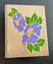 Posh Impressions Rubber Stampede Wood Mounted Stamp Z-676F Bold Blooms Flowers