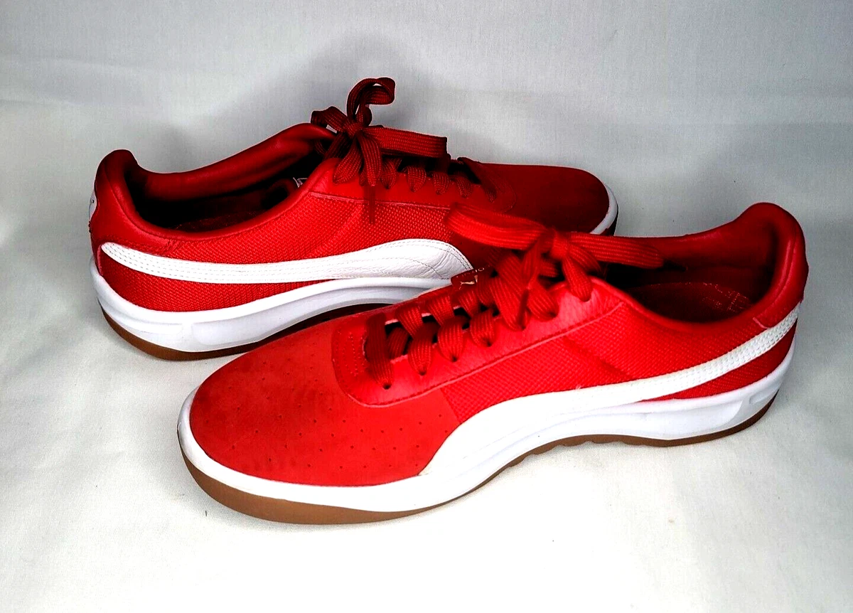 Puma white clearance sneakers with ribbon