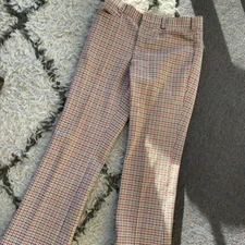 Vintage 60s/70s Plaid Pants "Beau Legs" by Curlee!