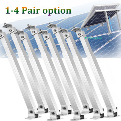 Solar Panel Tilt Mount Brackets Kit Adjustable Ground Roof Boat Mounting System | eBay