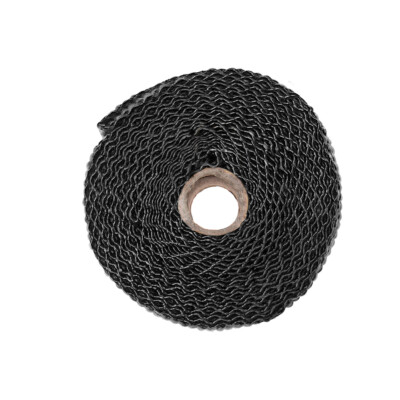 CarBole 16ft Motorcycle Exhaust Header Heat Wrap Tape – 2 Inch, Black Fiberglass, 2000°F + 5 Metal Ties