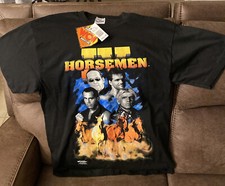 RARE DEADSTOCK WCW FOUR IV HORSEMEN 1998 WRESTLING T SHIRT 90s RIC FLAIR BLACK L