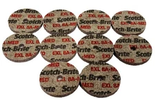 (10) 3M Scotch Brite EXL Unitized Deburring Wheel 8A Medium 2” x 1/4” x 1/4”