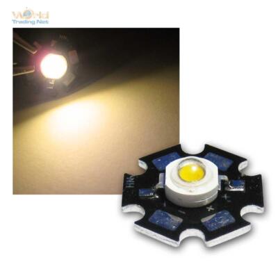 10 x Hochleistungs LED Chip 1W warm-weiß HIGHPOWER STAR