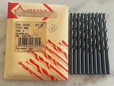 10 new Cleveland CLE-LINE Letter D Jobber Length Black Oxide HS Twist Drills USA