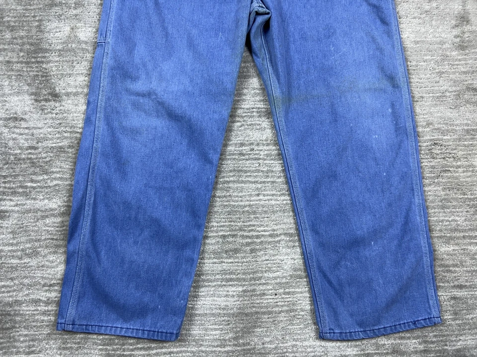 Jeans vintage Sears para hombre 42x30 azul carpintero denim hechos en EE. UU. Foto 3 de 4