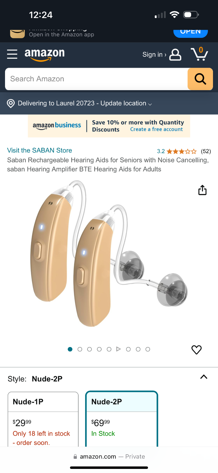SABAN Sound Amplifier with Noise Reduction HA32 White (IL/RT619934