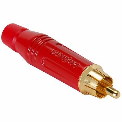 Amphenol - ACPR-RED - Diecast RCA Connector Red with Gold Contacts - Red