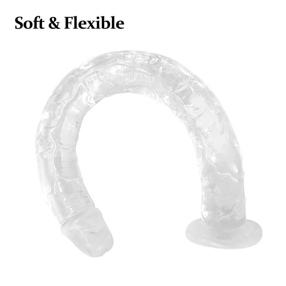 Consolador realista súper largo de gelatina Dong ventosa masajeador anal vagina juguetes sexuales Foto 4 de 4