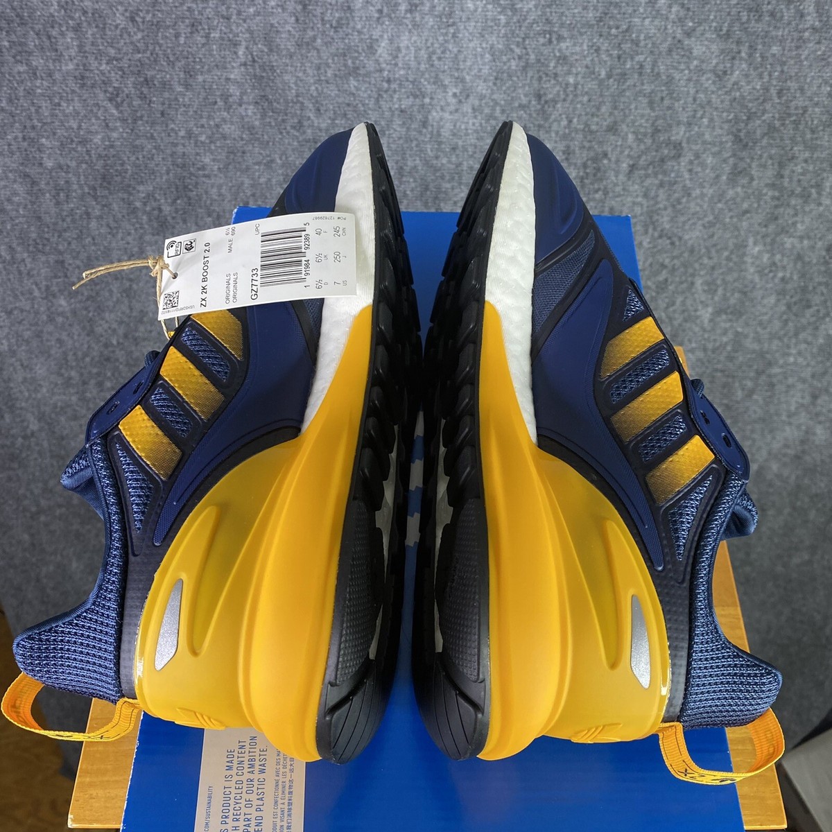 Adidas ZX 2K Boost 2.0 Mens Shoes 7 US Blue Running Trainer Adidas ZX 2K Boost 2.0 Mens Shoes 7 US Blue Running Trainer