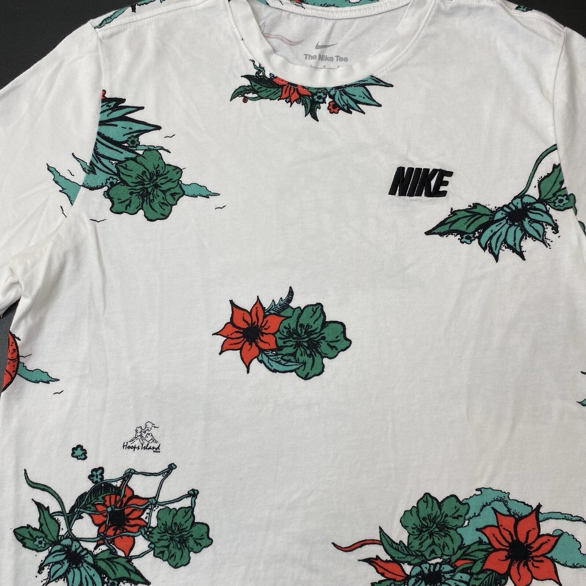 NIKE Hoops Island 2002 All Over Basketball Floral T-Shirt