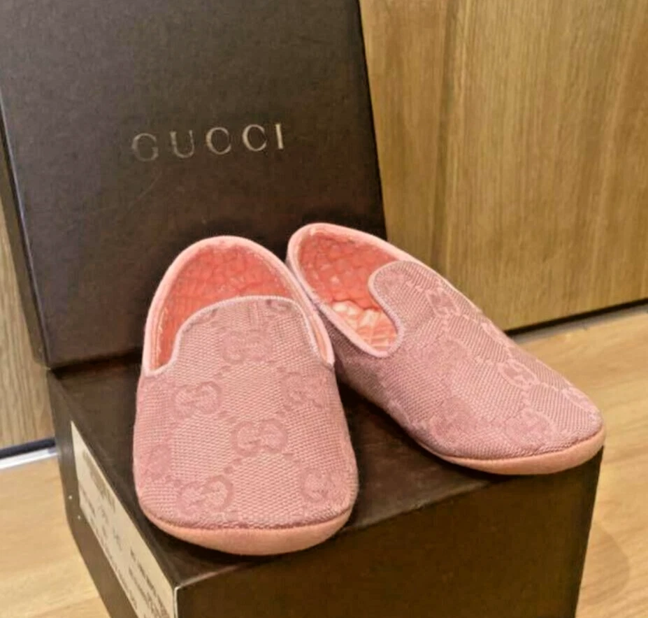 Chaussures GUCCI GG bébé fille premières rose Gucci bébé taille 19 12 12,5 cm
