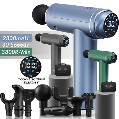 FK SPORTS Massage Gun Deep Percussion Massager Muscle Vibration Relaxing Therapy Tissue UK