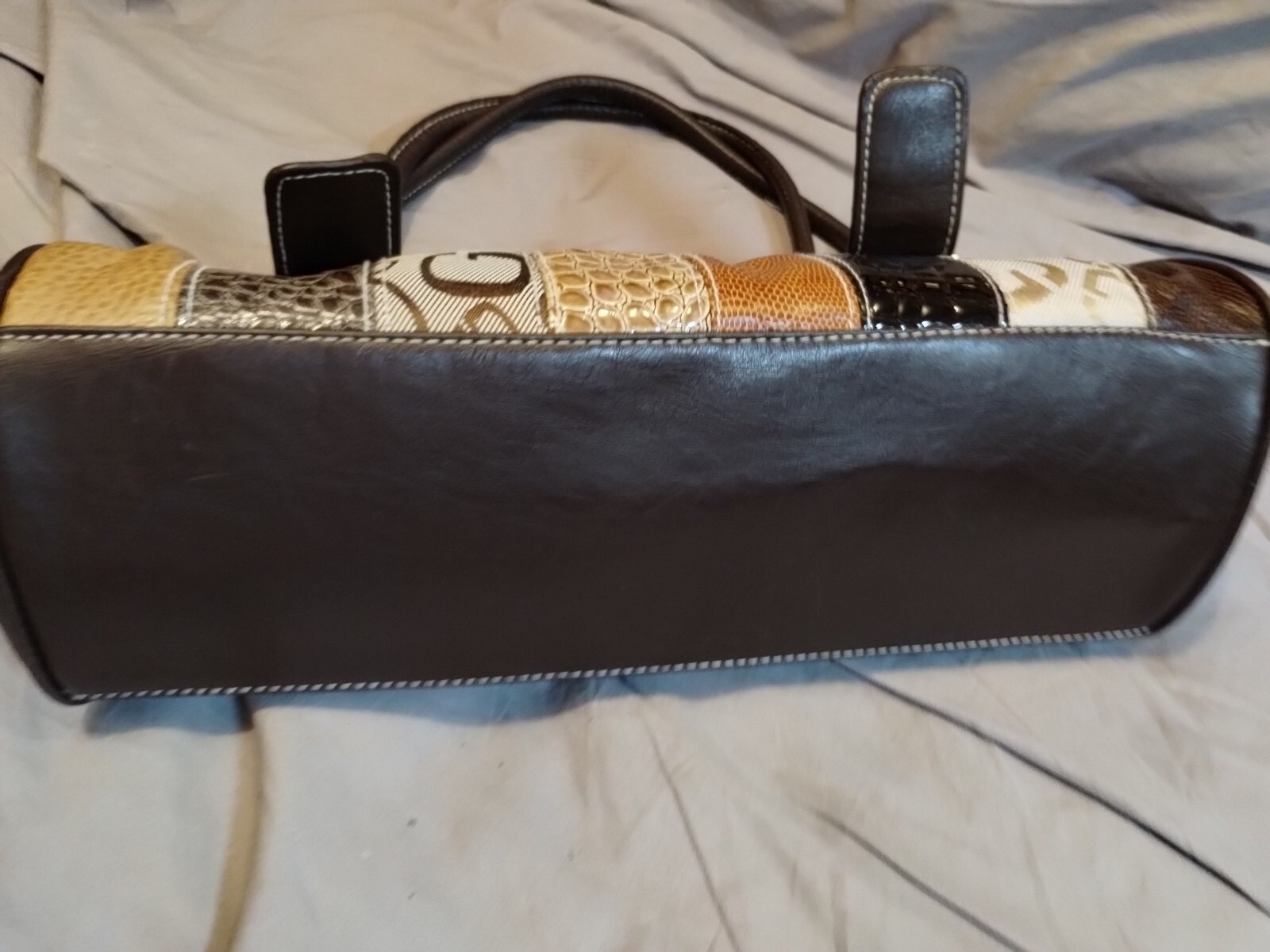 Unique Patchwork Shoulder /Top Handle Bag - image 7