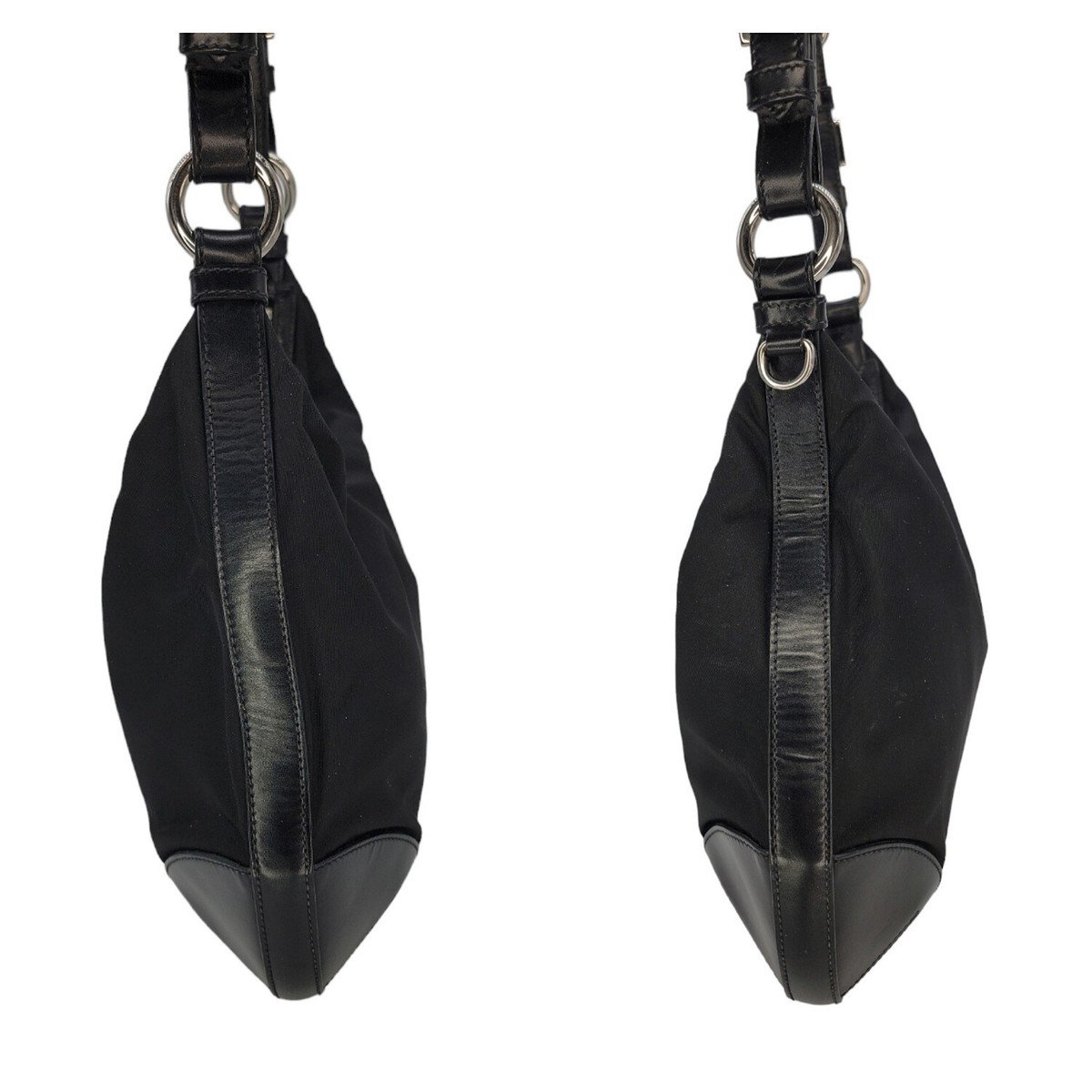 Prada Tessuto Nylon w/ Calf Leather Trim Hobo Bag | eBay Prada Tessuto Nylon w/ Calf Leather Trim Hobo Bag | eBay