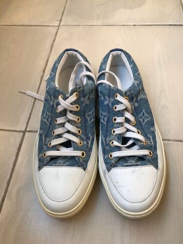 Louis vuitton blue monogram denim stellar sneakers size 36 EU