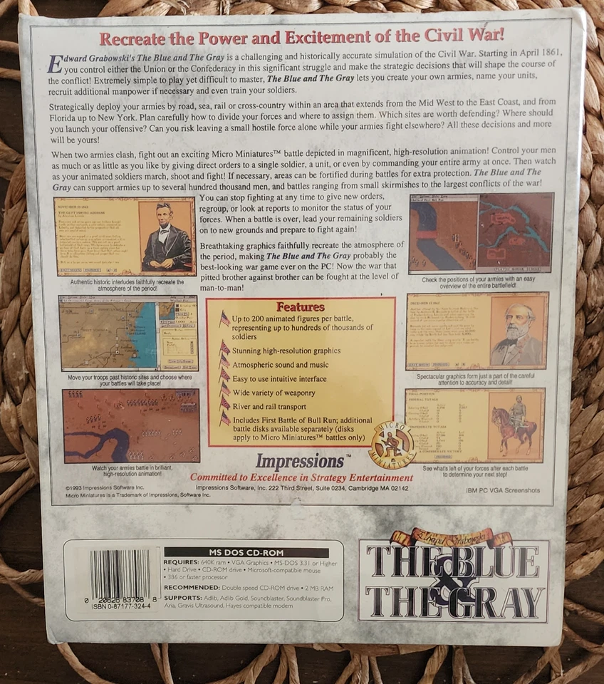 The Blue and The Gray, 1998, New & Sealed, Big Box, US Retail Store Edition - Image 2 of 4