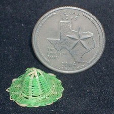 Dollhouse Miniature Straw Hat, Lacy XS Green 1:12 Mexican Import / Easter