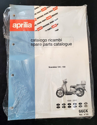 New 1999 - 2001 OEM Aprilia 660X Motorcycle Parts Catalog w/ Diagrams Manual