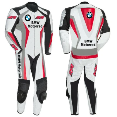 BMW Moto Courses Armure Protecteur Motard Sport Cuir Réplique Hommes Custome - Photo 1/2