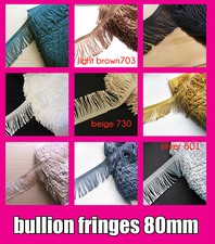 80mm Bullion Fringing Trim Upholstery Flags Tassel Fringing Looped Fringing Trim