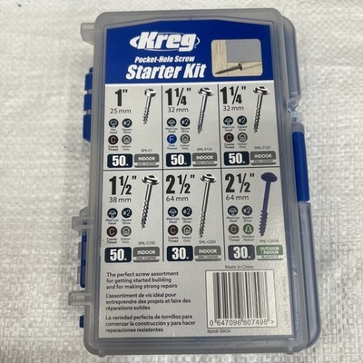Kreg Pocket-Hole Screw Starter Kit SK04 Kreg SK04 647096807498 Steel