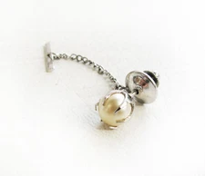 Nice Vintage Mid Century MCM Modernist Costume Pearl Tie Tack