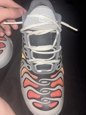 Nike Air Max Plus TN Gray Orange Yellow Colorblock Men's Running Sneakers