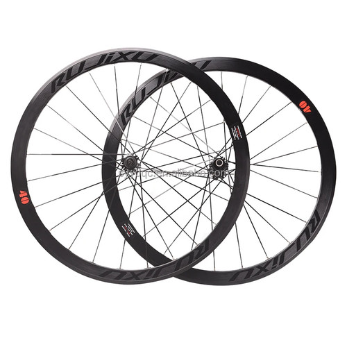 Buje de bloqueo central de fibra de carbono 700C freno de disco bicicleta de carretera juego de ruedas cubierta neumático - Imagen 2 de 21
