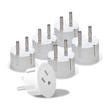 American USA To European Plug Adapter   Type E/F Schuko Plug Adapter - Use in...