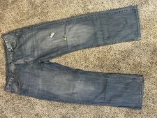 Y2K Flypaper Jeans Men 36x32 Straight Medium Wash Embroidered Y2K Distressed