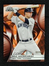 2025 Topps Chrome Black Orange Wave Refractor 12/25 Paul Goldschmidt #146 1f60