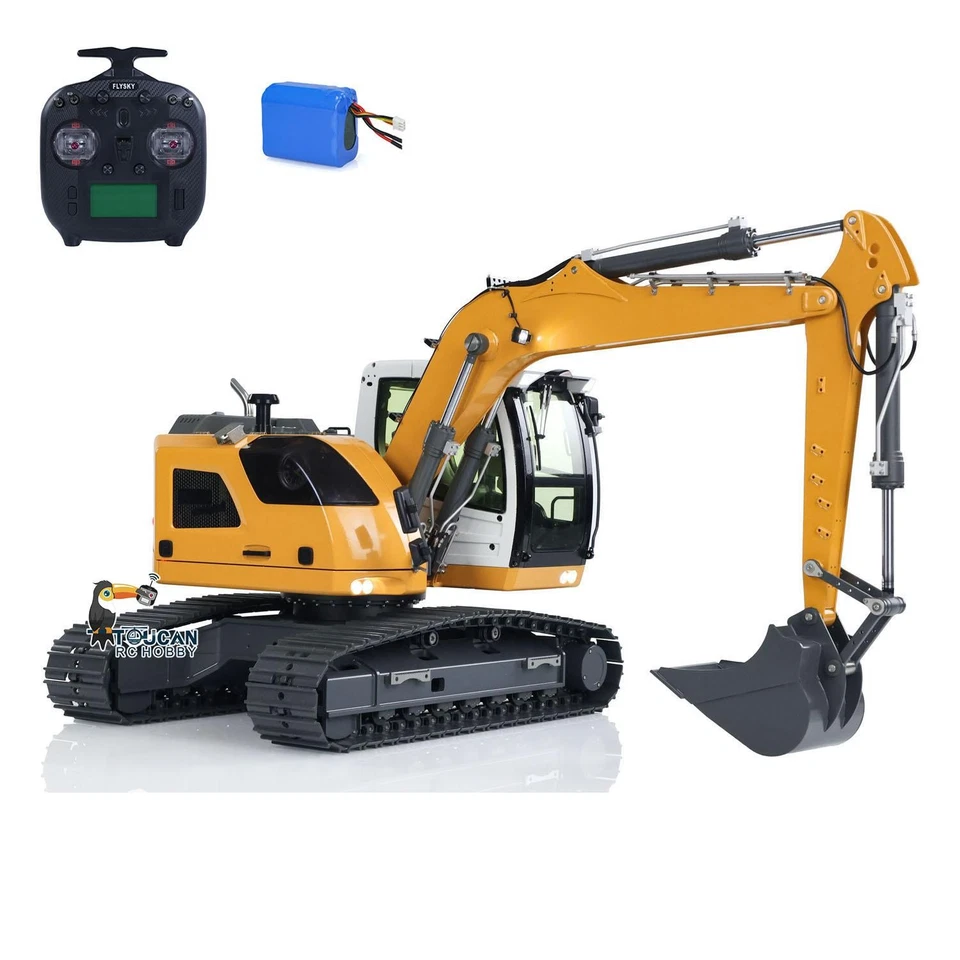 JDM-208 R920 1/14 RC Hydraulikbagger Metall RTR 2Arm Lichter ST8 Radio Batterie - Bild 3 von 4