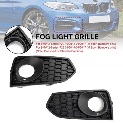 2PCS Front Bumper Fog Light Grille Grill Für BMW 2 Series F22 F23 M Sport